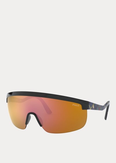 Men's Polo Ralph Lauren Shield Sunglasses | 358704DHJ